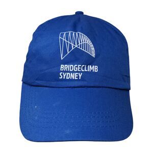 Bridgeclimb Sydney Strapback Hat Blue OSFA Adjustable 6 Panel Cotton